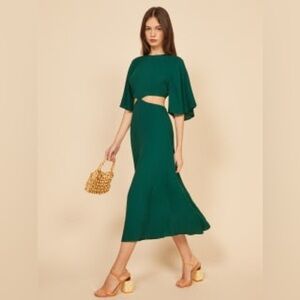 Reformation size 4 Benny Dress in Emerald Green